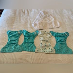 Four Bum Genius Pocket Cloth Diapers